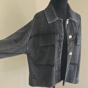 ODDY Stylish Black Distressed Jacket